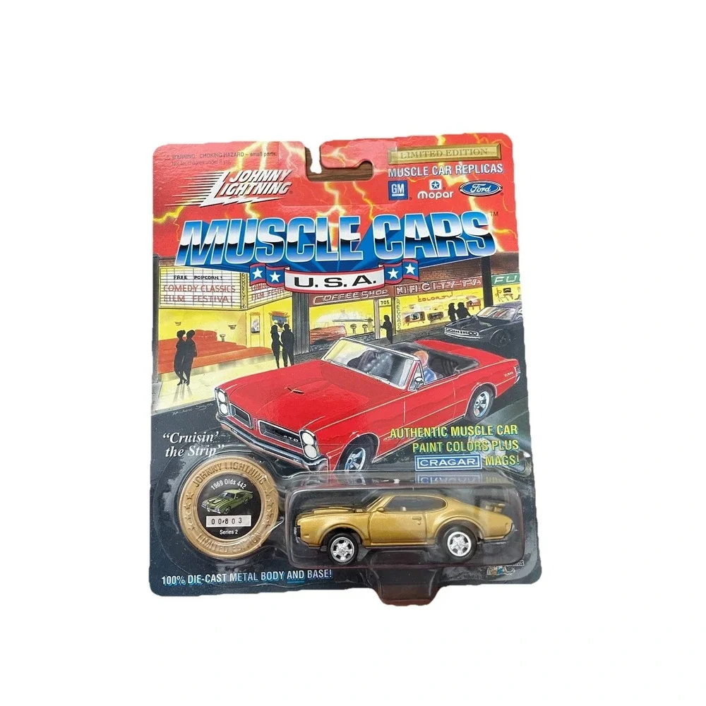1994 Johnny Lightning USA Muscle Cars Series‎ 2 1969 Olds 442 Gold w/Cragar Mags